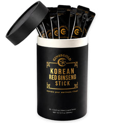 GINSEGOLD packaging of Korean Red Ginseng stick highlighting premium purity.