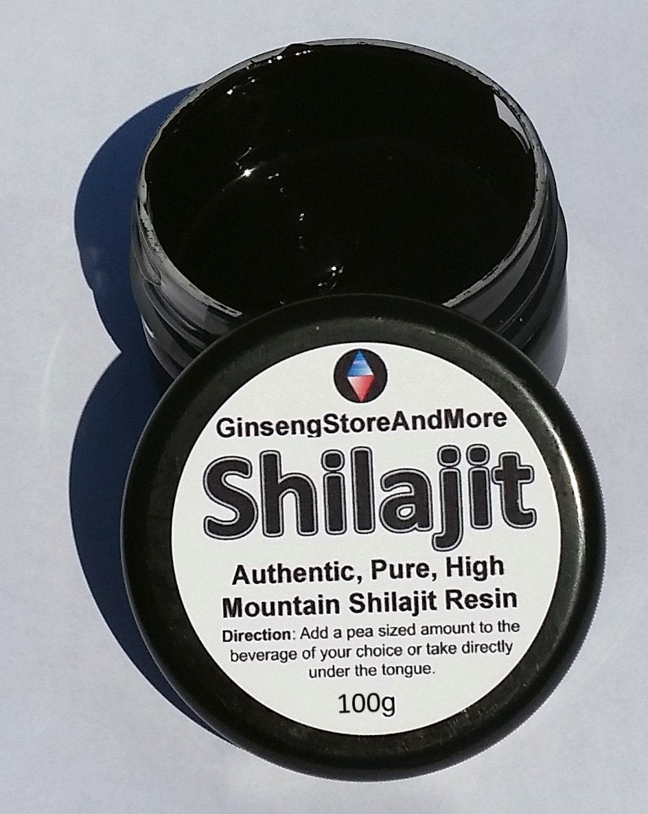 GinsengStoreAndMore Shilajit resin close-up with rich mineral texture for energy support