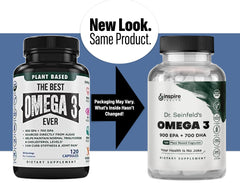 GINSPIRE NUTRITION algae-sourced omega-3 label highlights purity and sustainability.