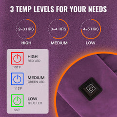 Girasol cordless heated scarf highlights cord-free warmth on the go.