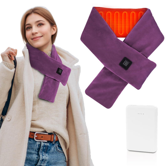 Girasol heated neck wrap in soft crystal velvet delivers gentle warmth.
