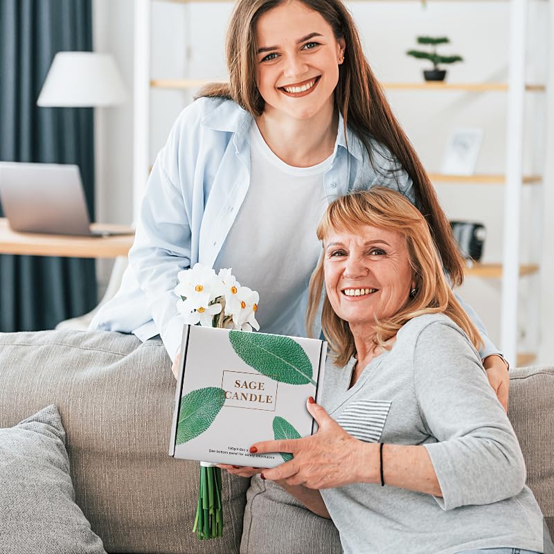 Gisly white sage candle cleanses space and invites positivity