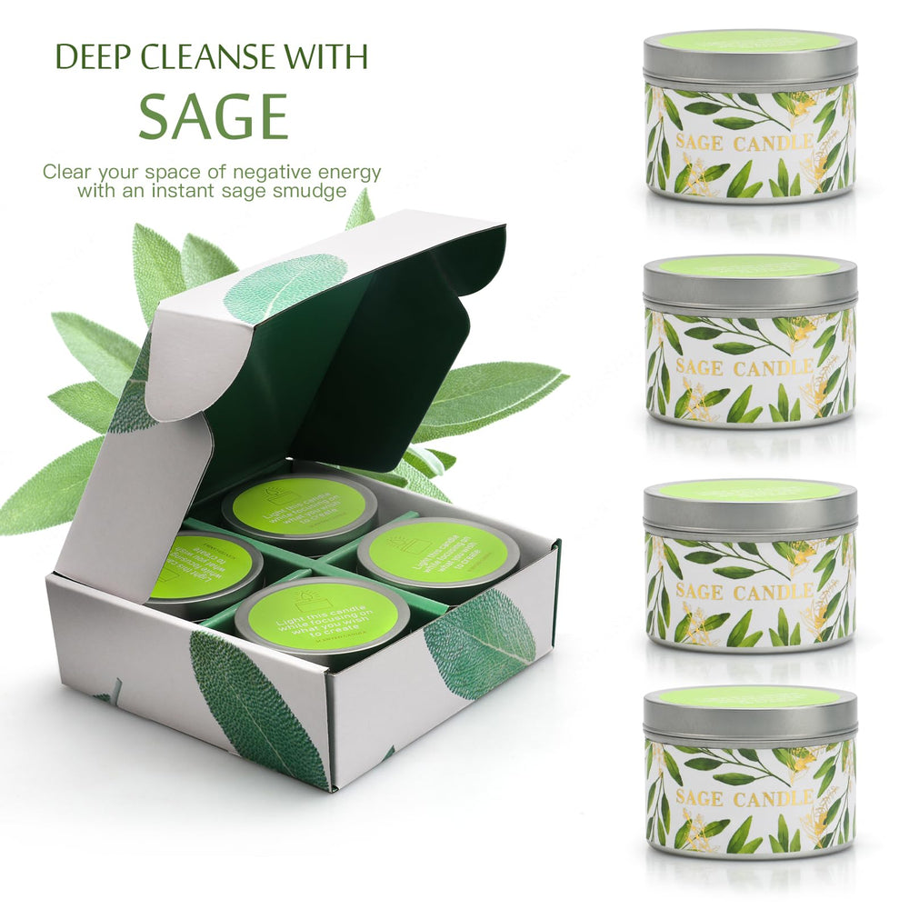 Gisly lead-free wick sage candle ensures a safer burn