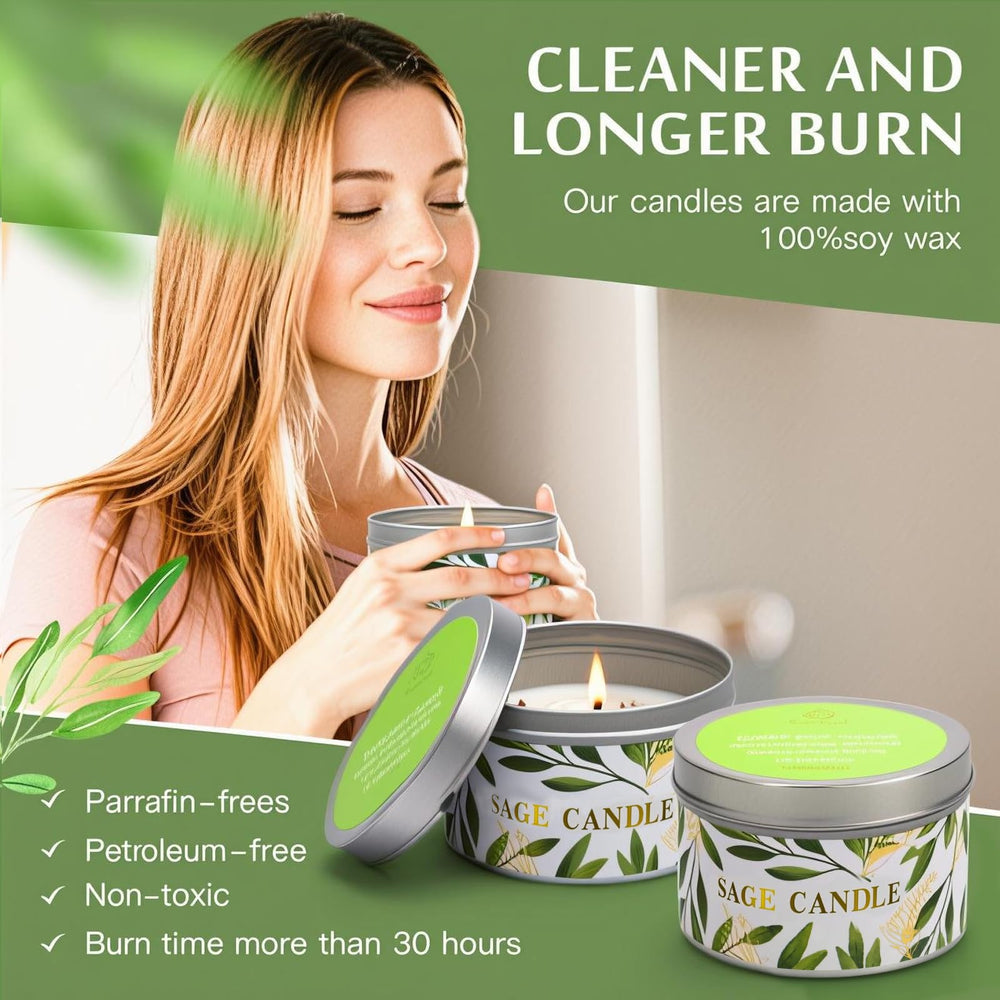 Gisly sage candle gift set for housewarming and gifting