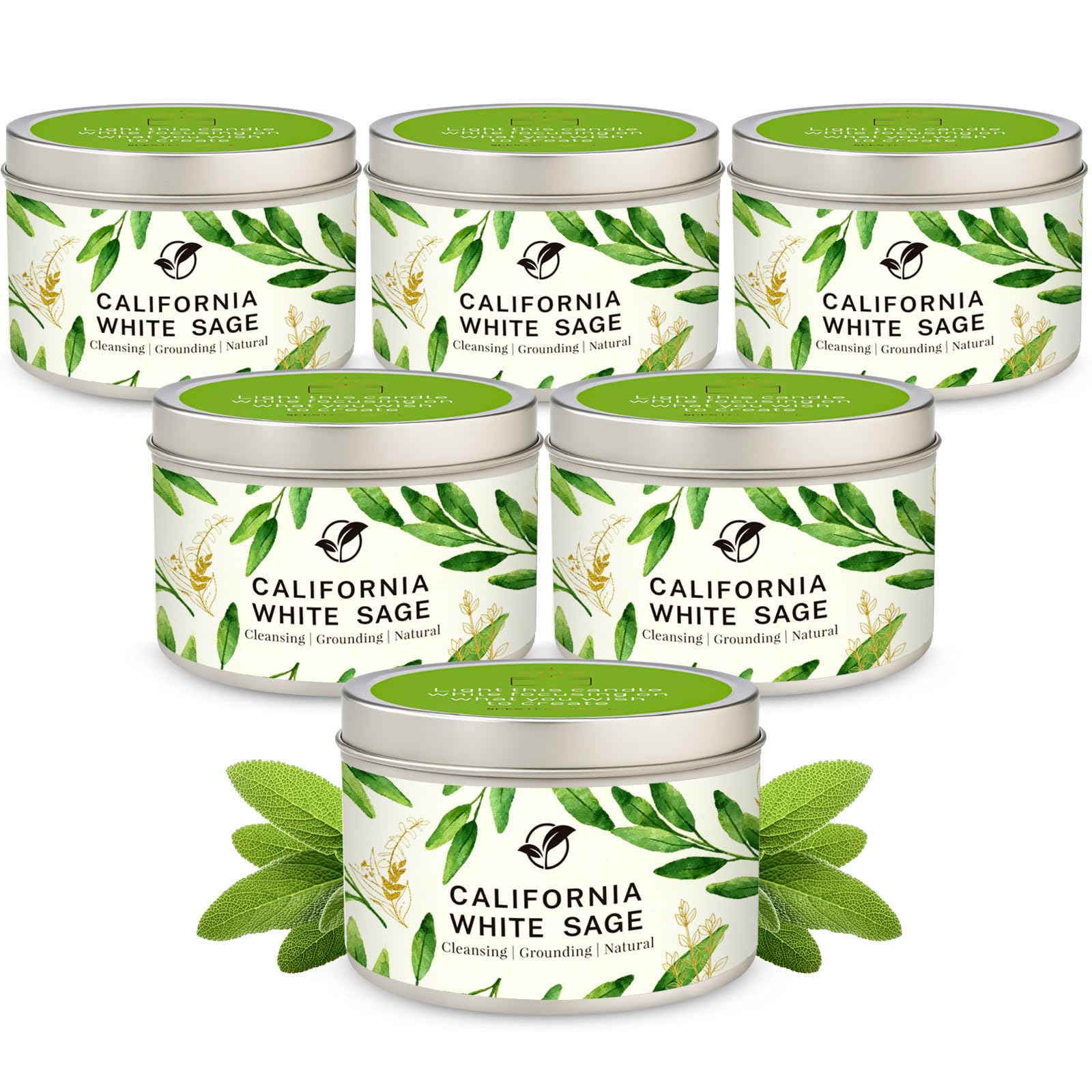 Gisly Sage Candle 6oz close-up shows clean smokeless burn.
