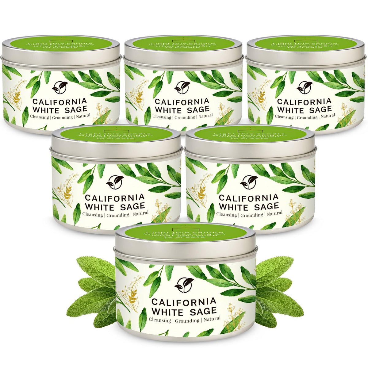 Gisly Sage Candle 6oz close-up shows clean smokeless burn.