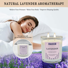 GITRANG triple lavender candle set fueling cozy living room ambiance
