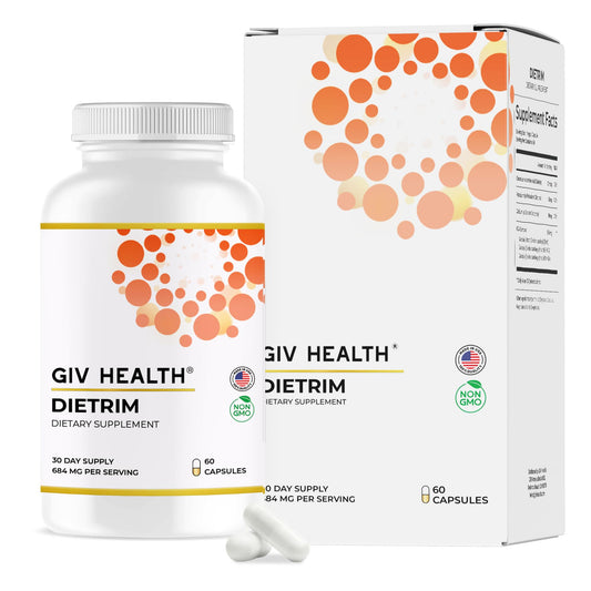 GIV Health Dietrim bottle front, a convenient daily support for mindful eating.