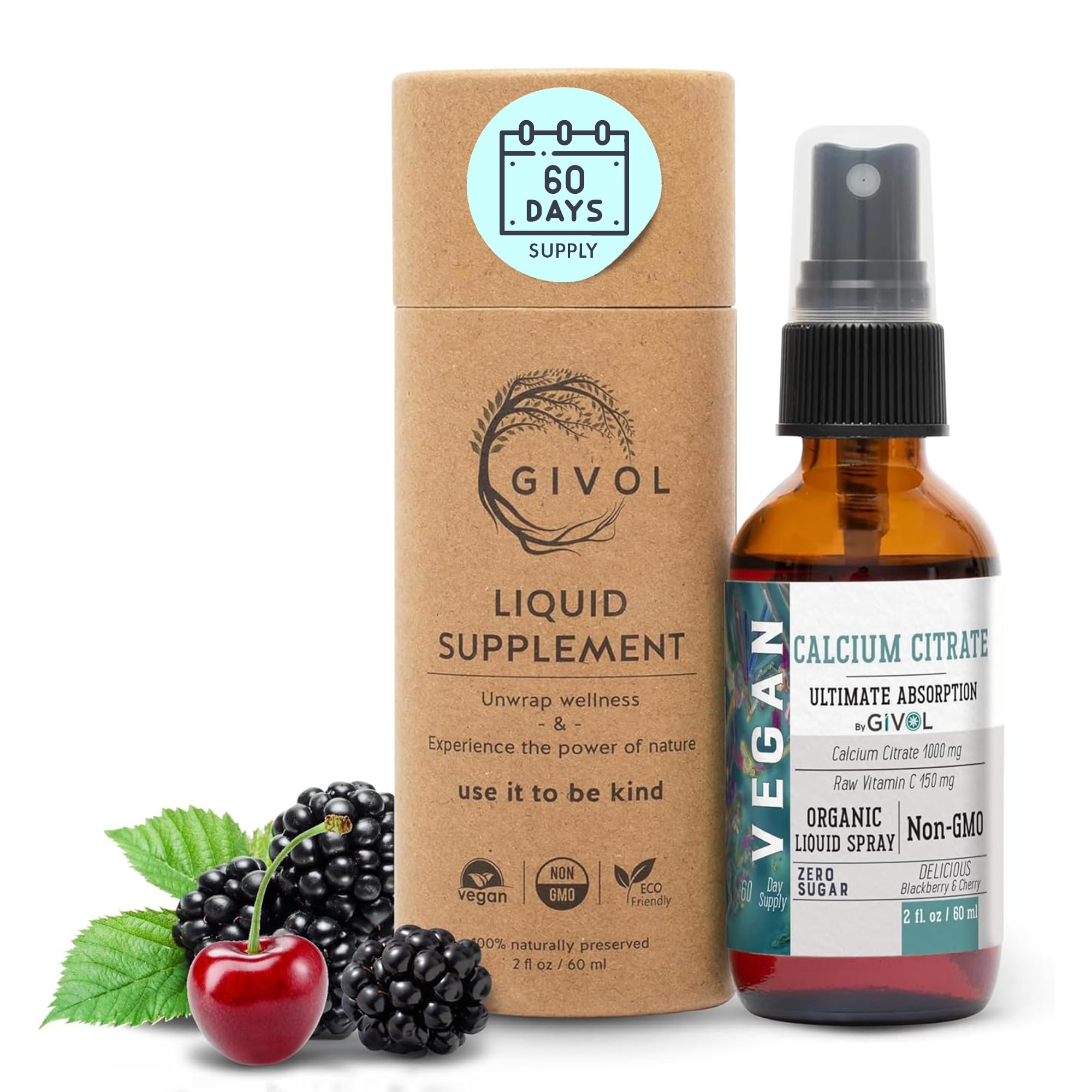 GIVOL liquid calcium citrate spray bottle pour for easy dosing