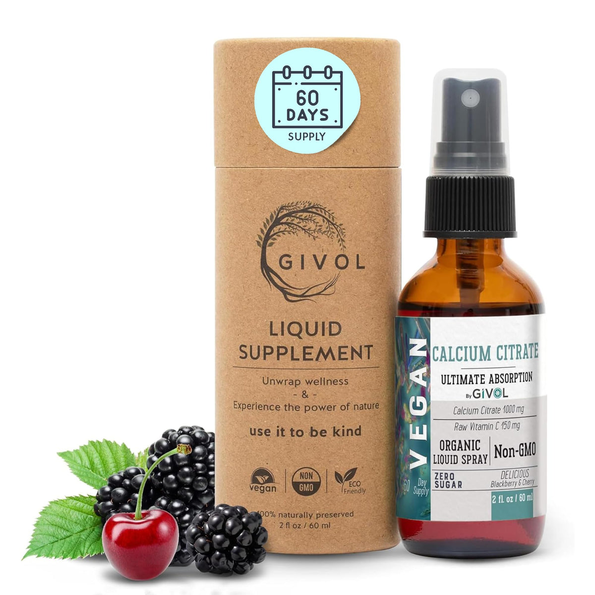 GIVOL liquid calcium citrate spray bottle pour for easy dosing