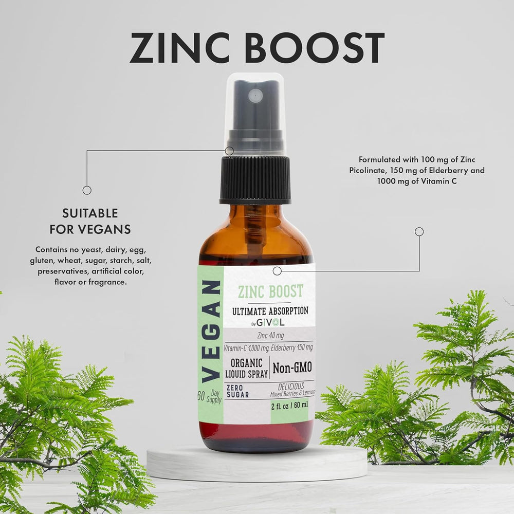 GIVOL Organic Zinc Boost Mist spray in action for quick dosing