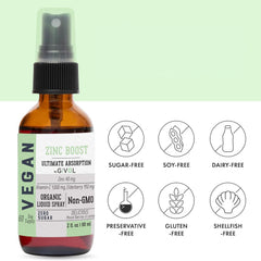 GIVOL Organic Zinc Boost Mist USA brand emphasizing quality sourcing