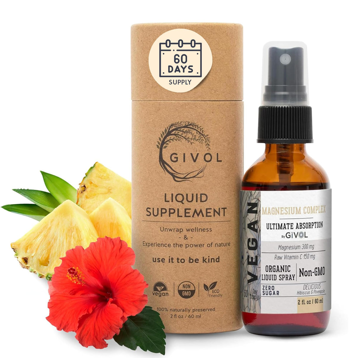 GIVOL Tri Magnesium Complex liquid spray bottle for daily wellness use.