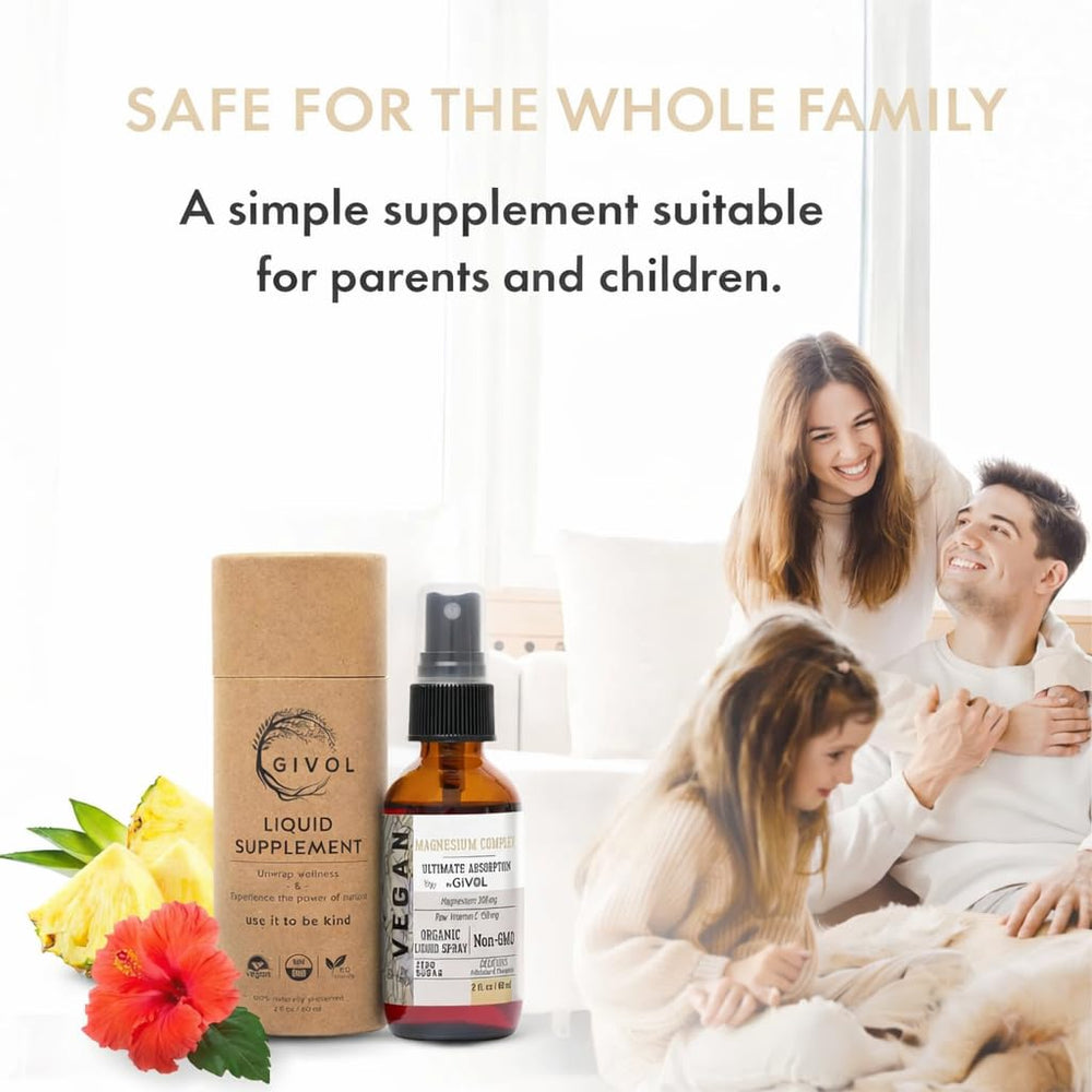 GIVOL graphic illustrating raw vitamin C addition to magnesium blend.