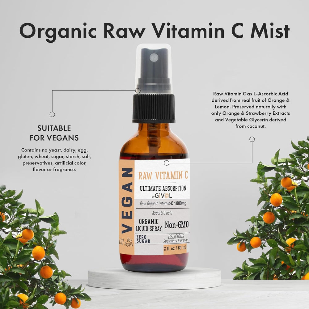 GIVOL Vitamin C Spray lemon-scent bottle with bright citrus aroma