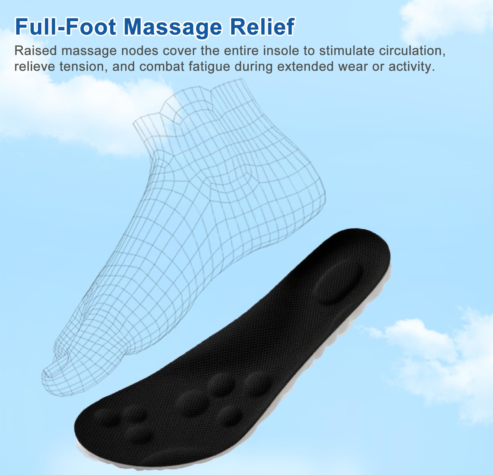 Giwytey 4D Cloud Insole suitable for men and women for all-day comfort.