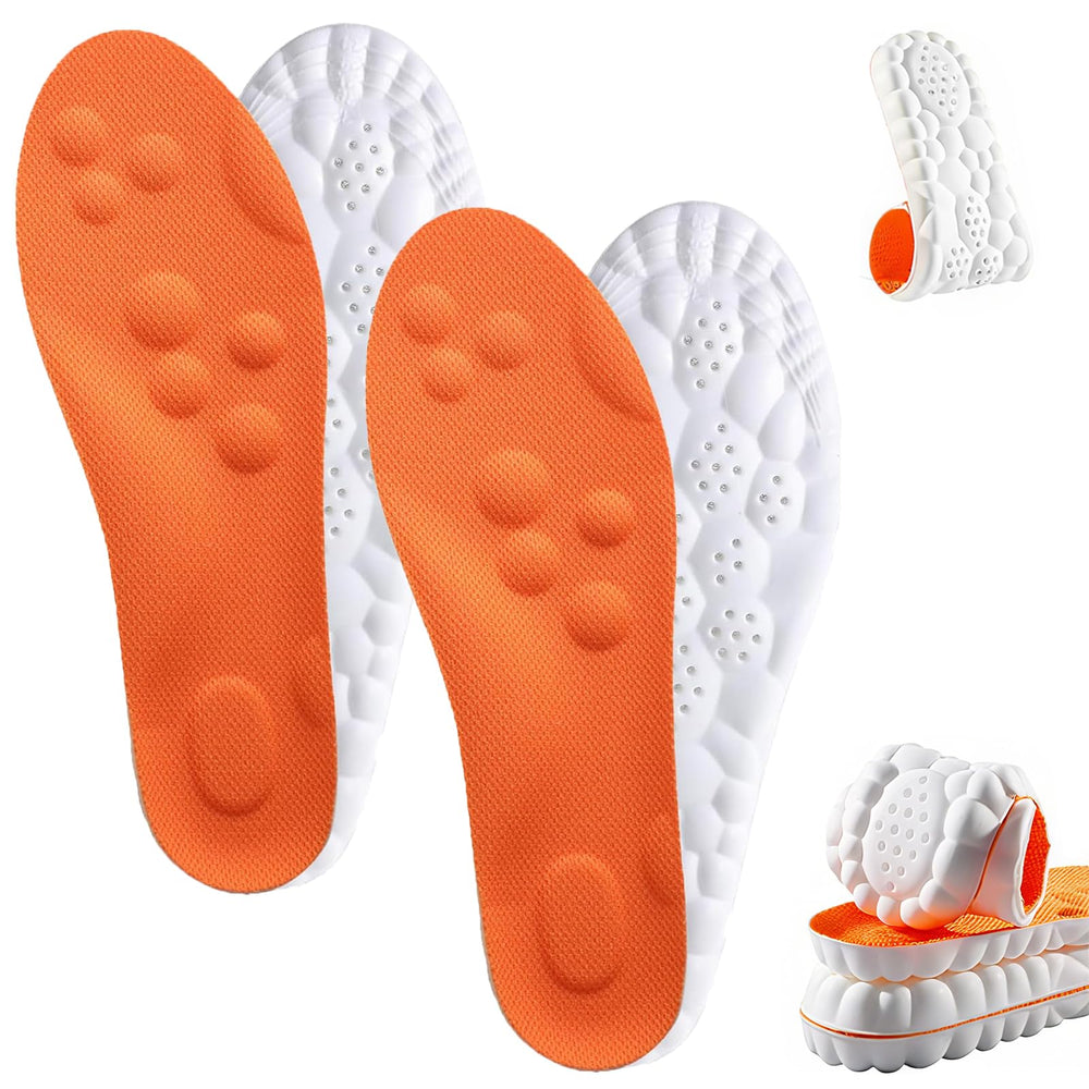 Giwytey 4D Cloud Insole orange heel pad cushions and absorbs impact