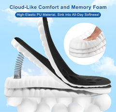Giwytey 4D Cloud Insoles with breathable ventilation for cooler feet