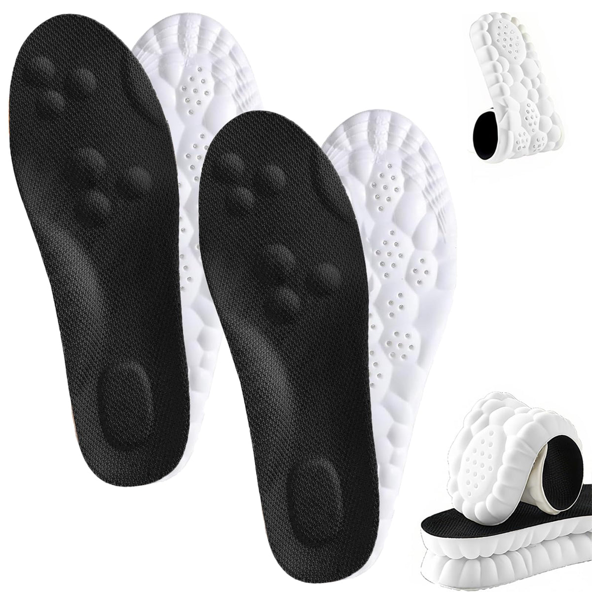 Giwytey 4D Cloud Insoles with memory foam core offer cloud-like comfort for daily wear