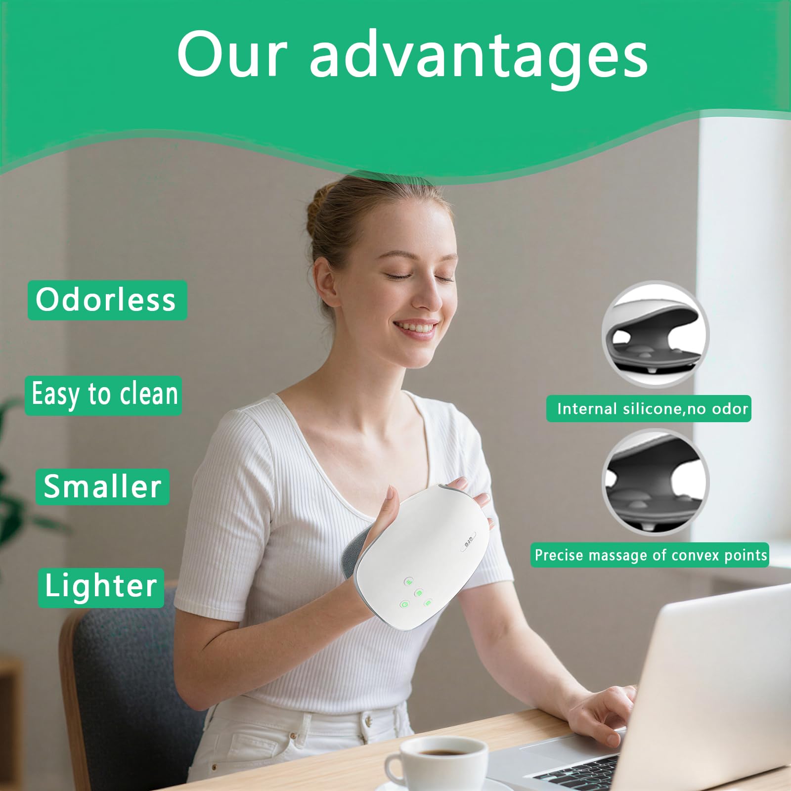 GJQ airbag kneading assembly delivering rhythmic finger and palm pressure