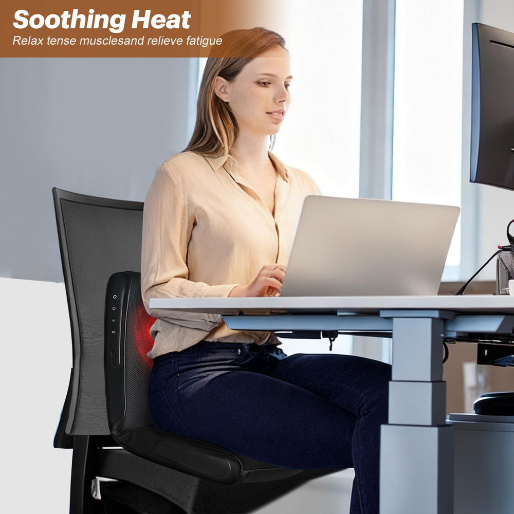 GJQ versatile massager pad usable on beds, sofas, cars, or outdoor spaces