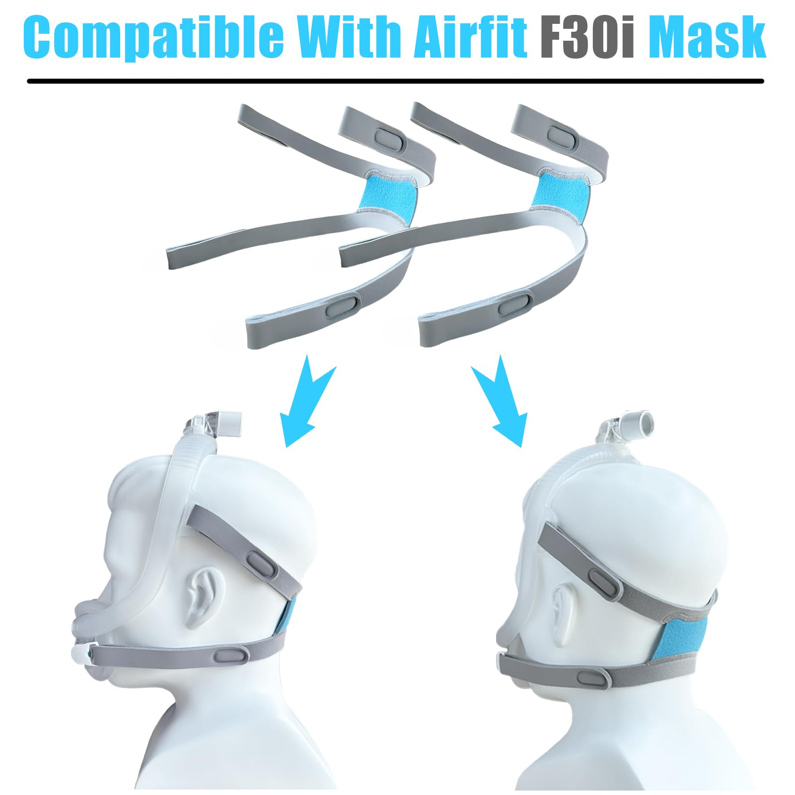 GJX replacement headgear straps set ships without clips or frame