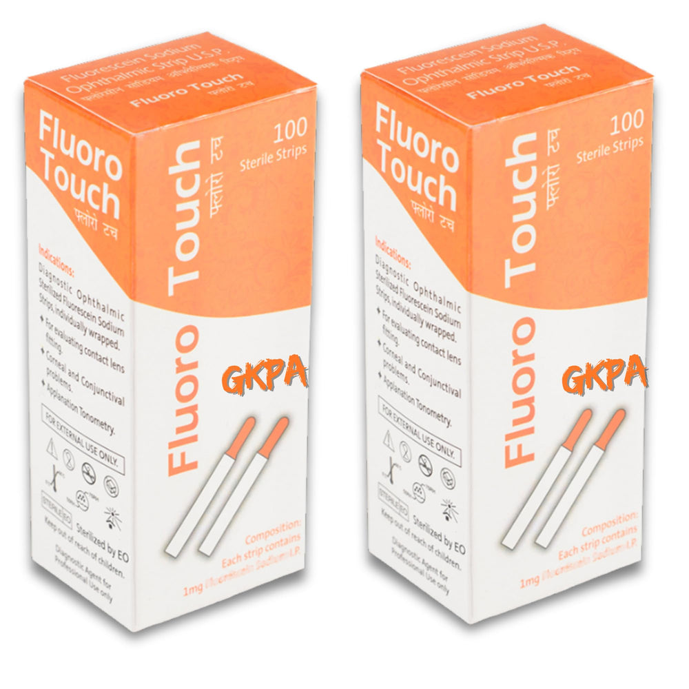 GKPA ophthalmic fluoro touch strips pack in box for clinical use