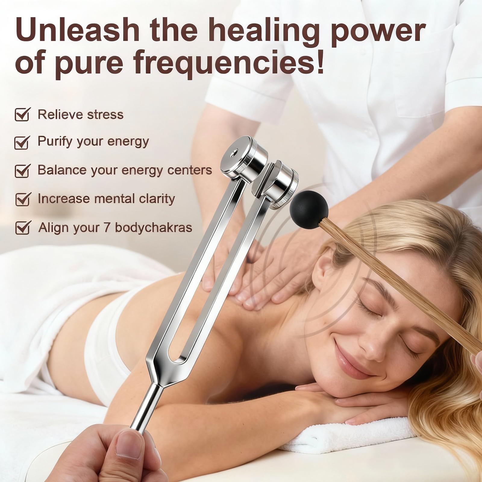 Gkweres 512Hz tuning fork for deep vibrational cues in yoga or meditation