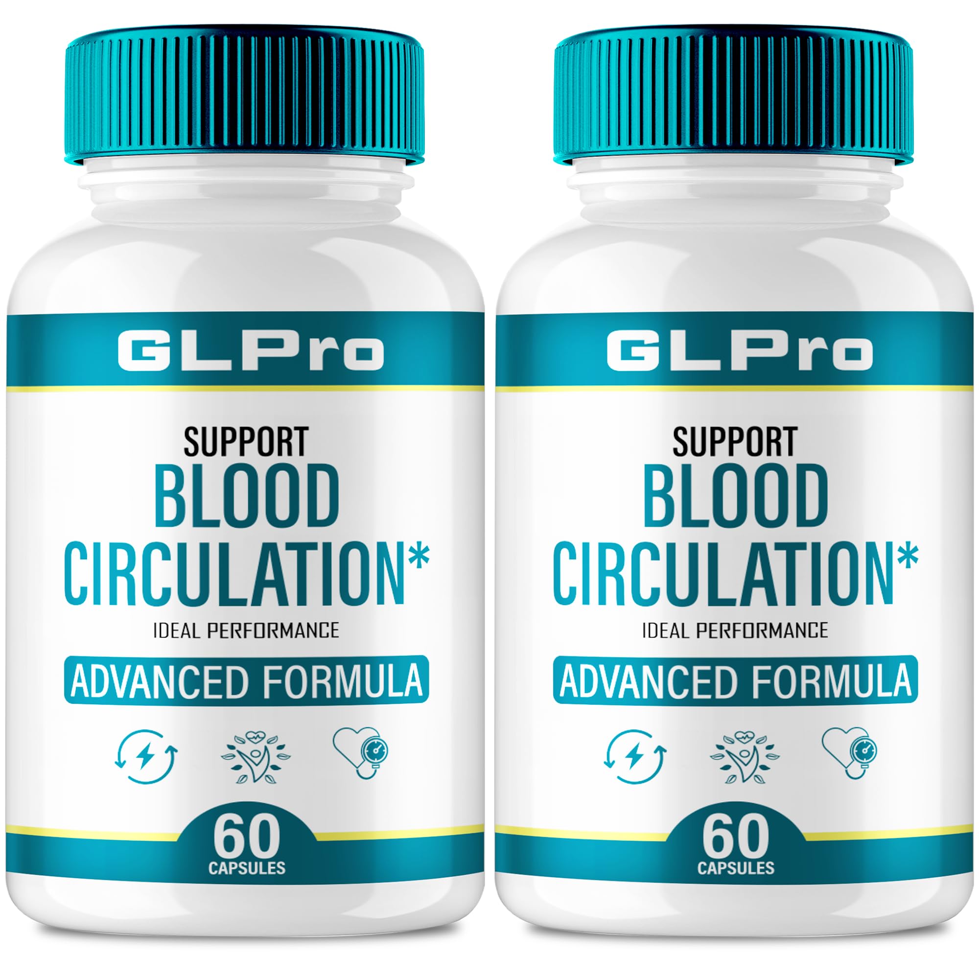 IDEAL PERFORMANCE GL PRO Blood Support Capsules bottle shown for daily circulation support.