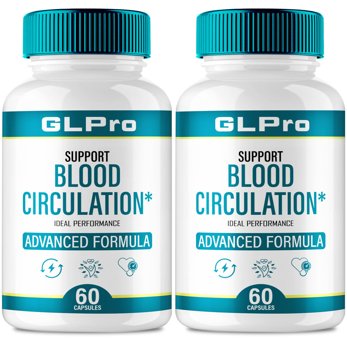 IDEAL PERFORMANCE GL PRO Blood Support Capsules bottle shown for daily circulation support.
