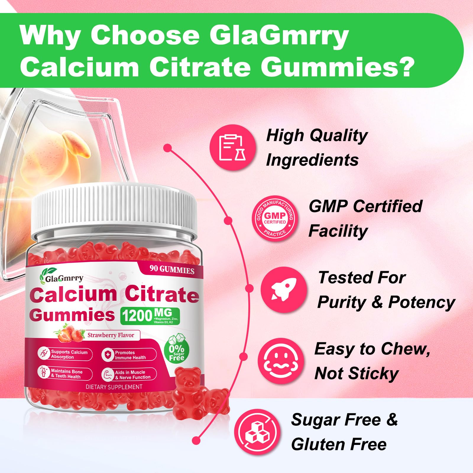 GlaGmrry daily serving size shown with water for easy routine