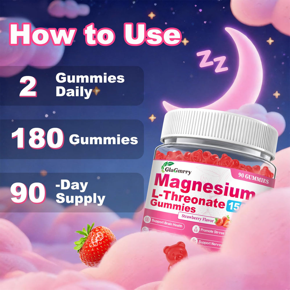 Label close-up on GlaGmrry gummies showing vegan and non-GMO certification