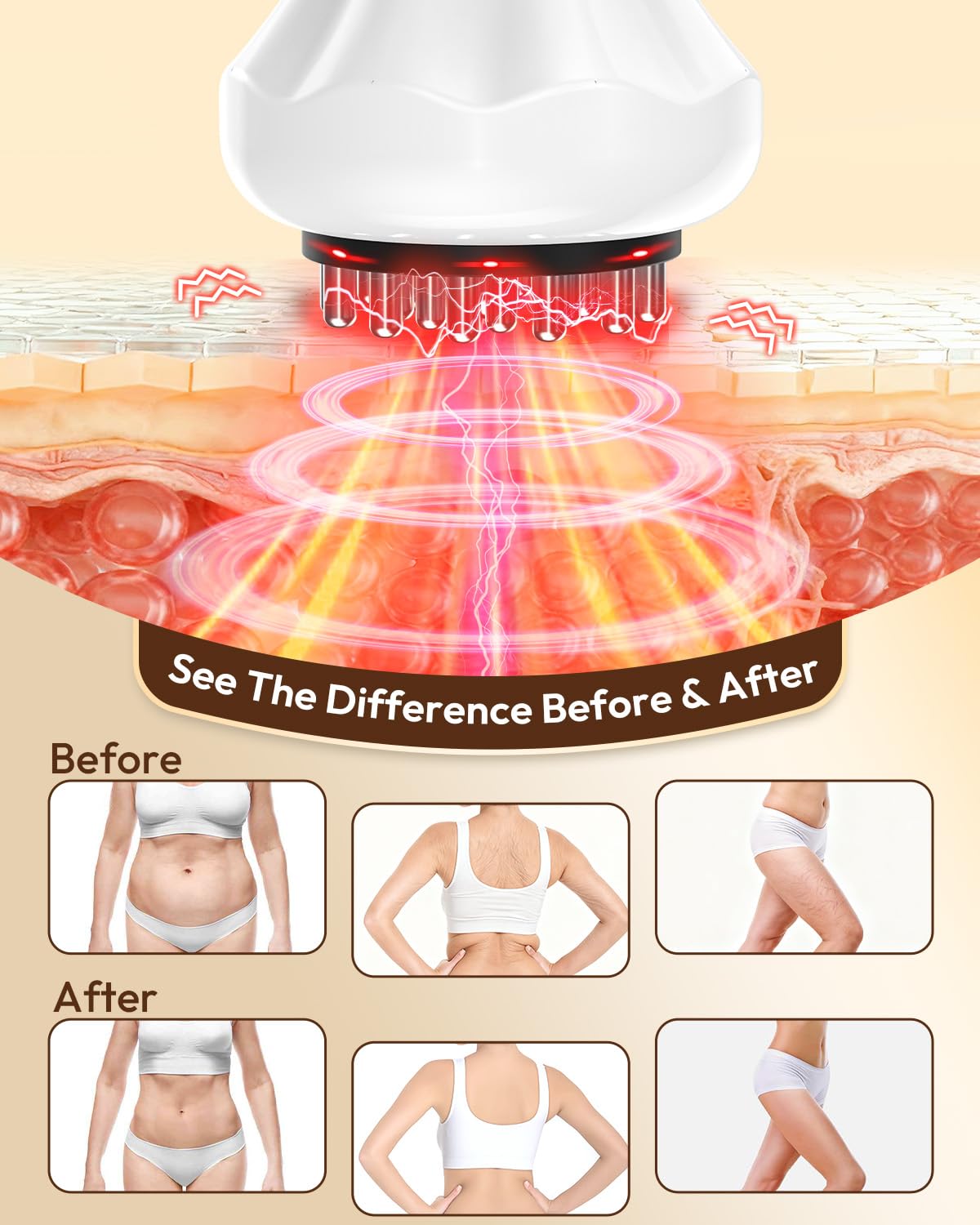 Glamesty device combines heat and vibration for soothing sessions.