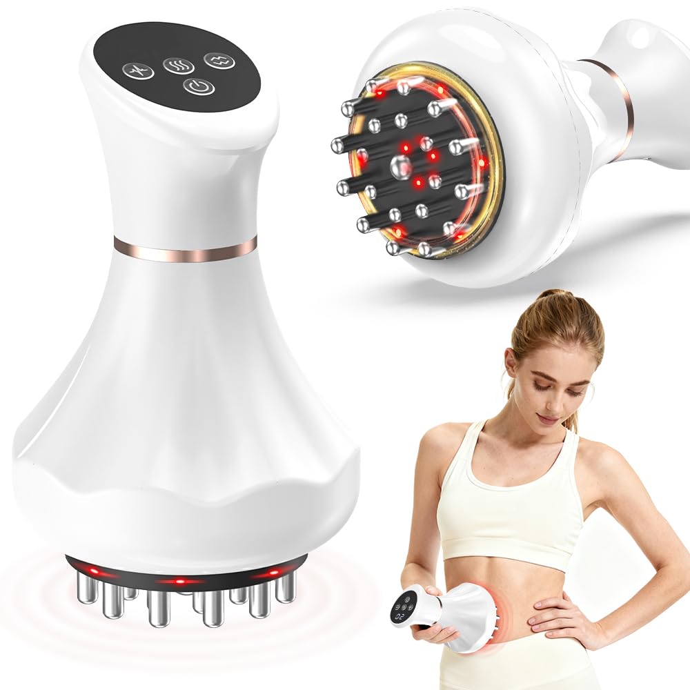 Glamesty lymphatic drainage massager in white, front view for home use.