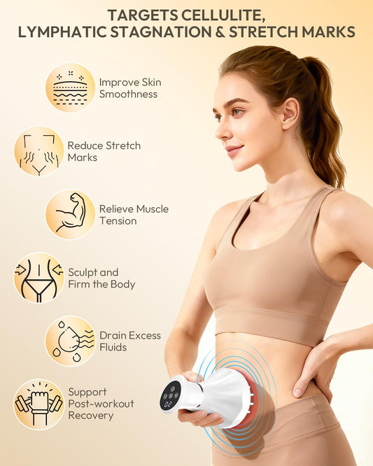 Glamesty massager for legs, easing stiffness and promoting relaxation.
