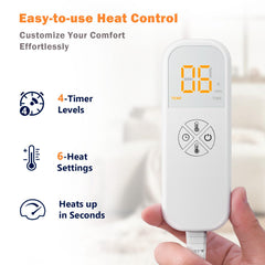Glamigee control panel with adjustable heat levels for personalized comfort.