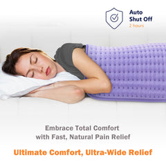 Glamigee Ultra-Wide Heating Pad offers moist heat option for deeper comfort.