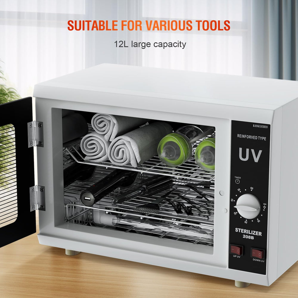 Glamvibe Salon large-capacity interior fits hair tools, tableware, and baby items.