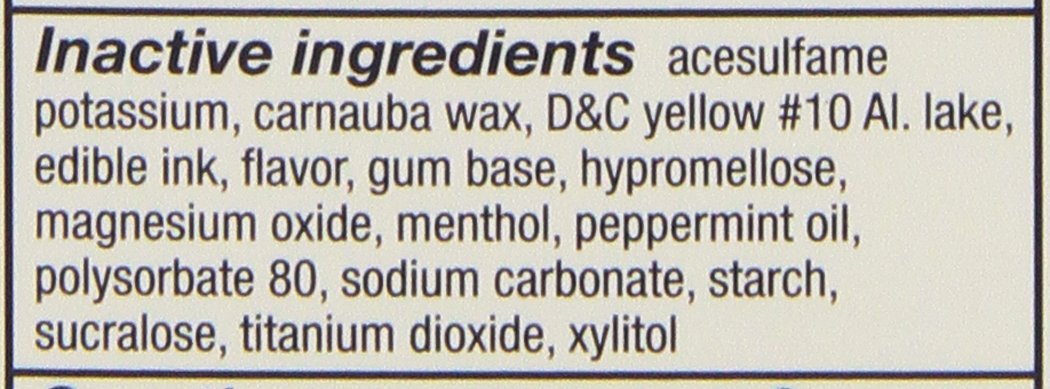 Nicorette 4mg White Ice Mint usage guidance on packaging helps plan dose