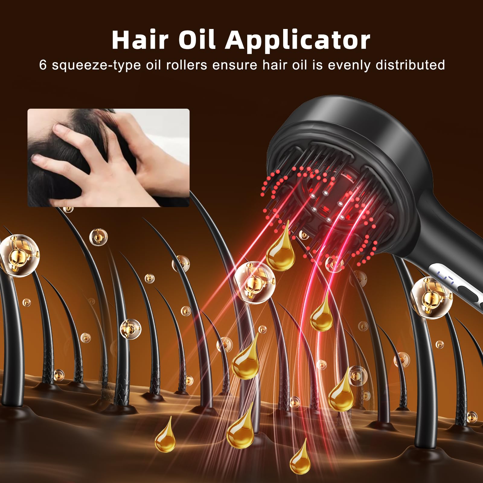 Gleamo cordless scalp massager with Type-C fast charging for on-the-go care