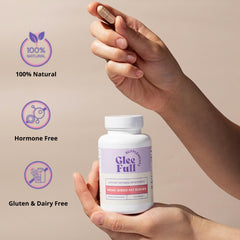 GLEEFULL SUPPS Meno-Sherd label closeup emphasizes ingredients and quality testing.