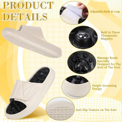 Glitopper acupressure slippers sole detail highlights arch-focused massage.