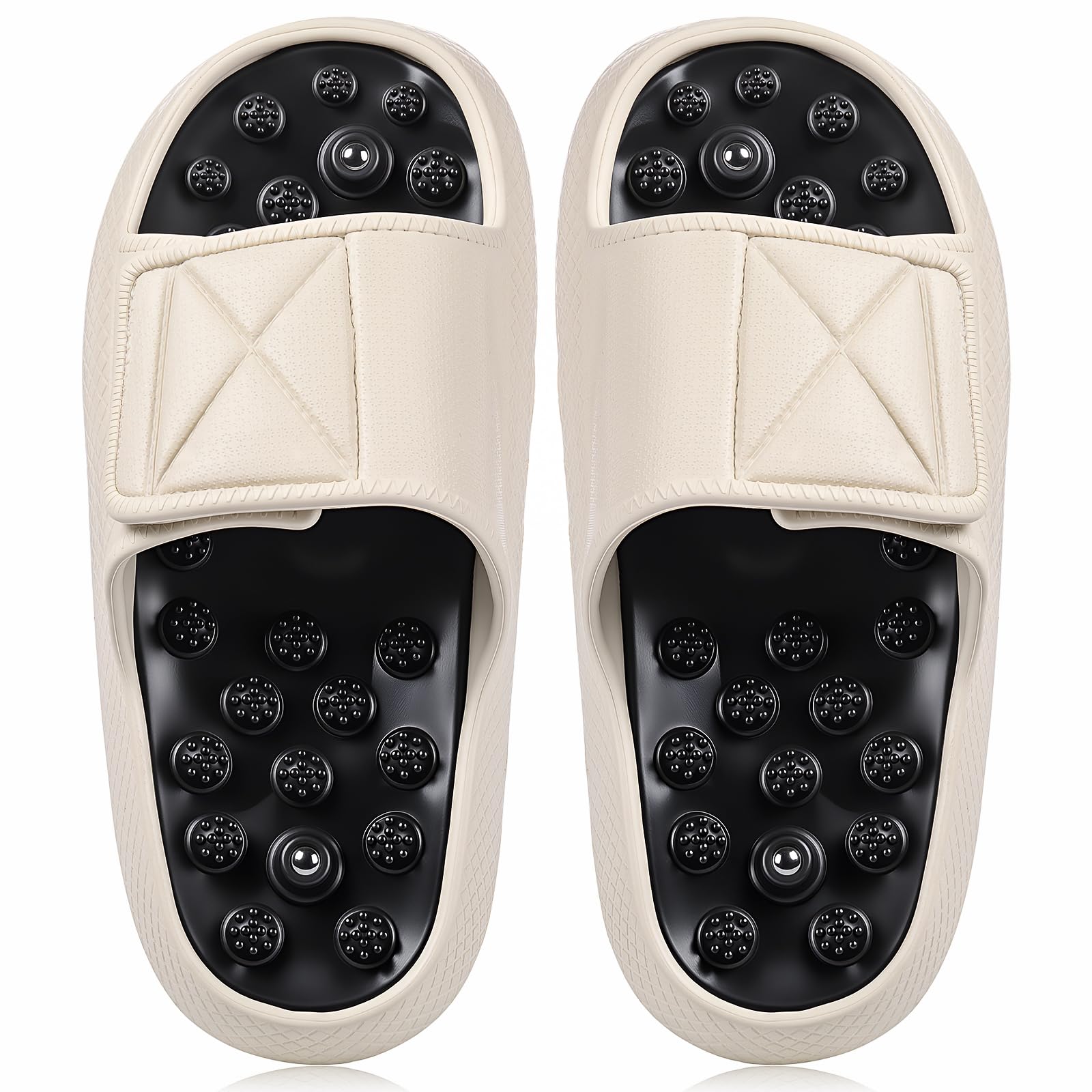 Glitopper magnetic acupressure slippers outer view for comfort and relief.