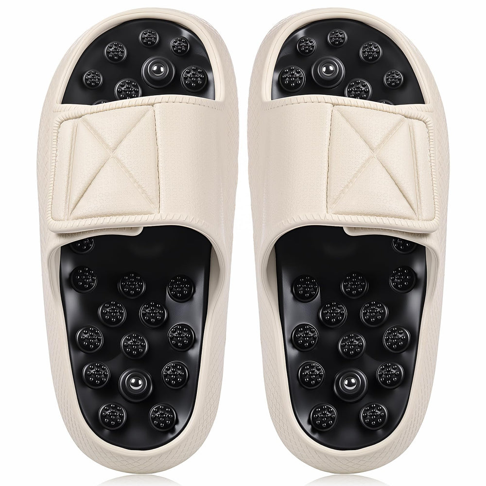 Glitopper magnetic acupressure slippers outer view for comfort and relief.
