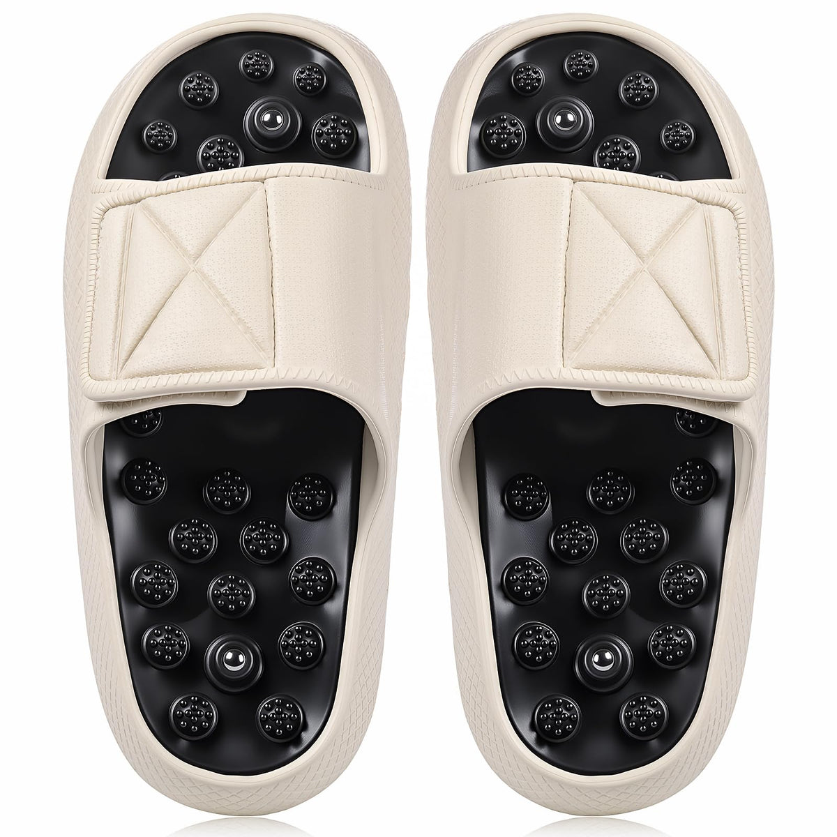 Glitopper magnetic acupressure slippers outer view for comfort and relief.