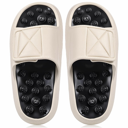 Glitopper magnetic acupressure slippers outer view for comfort and relief.