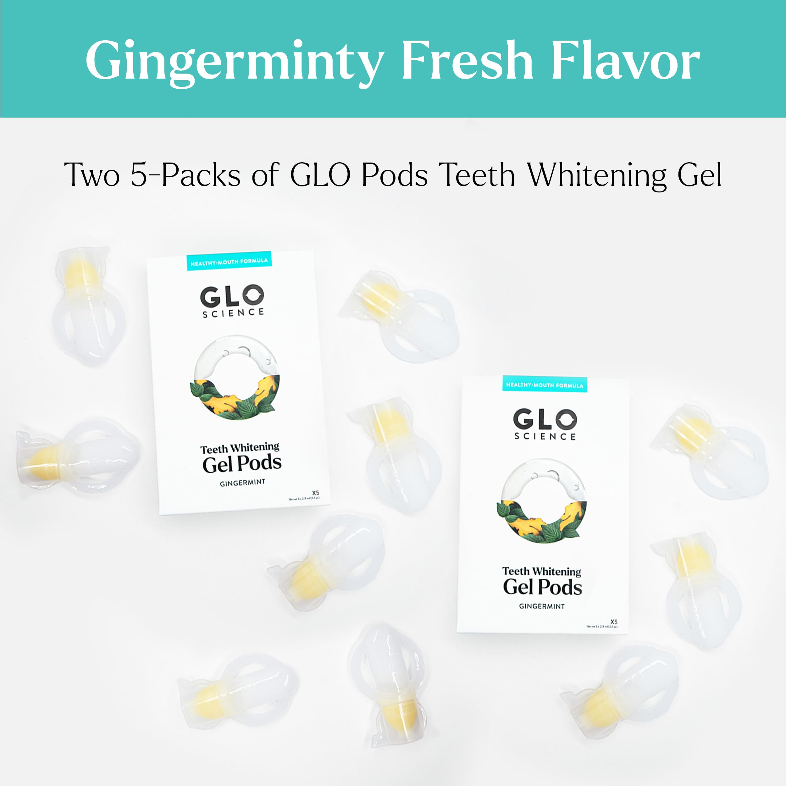 GLO Science Gingermint pods 10-pack for refreshing whitening sessions