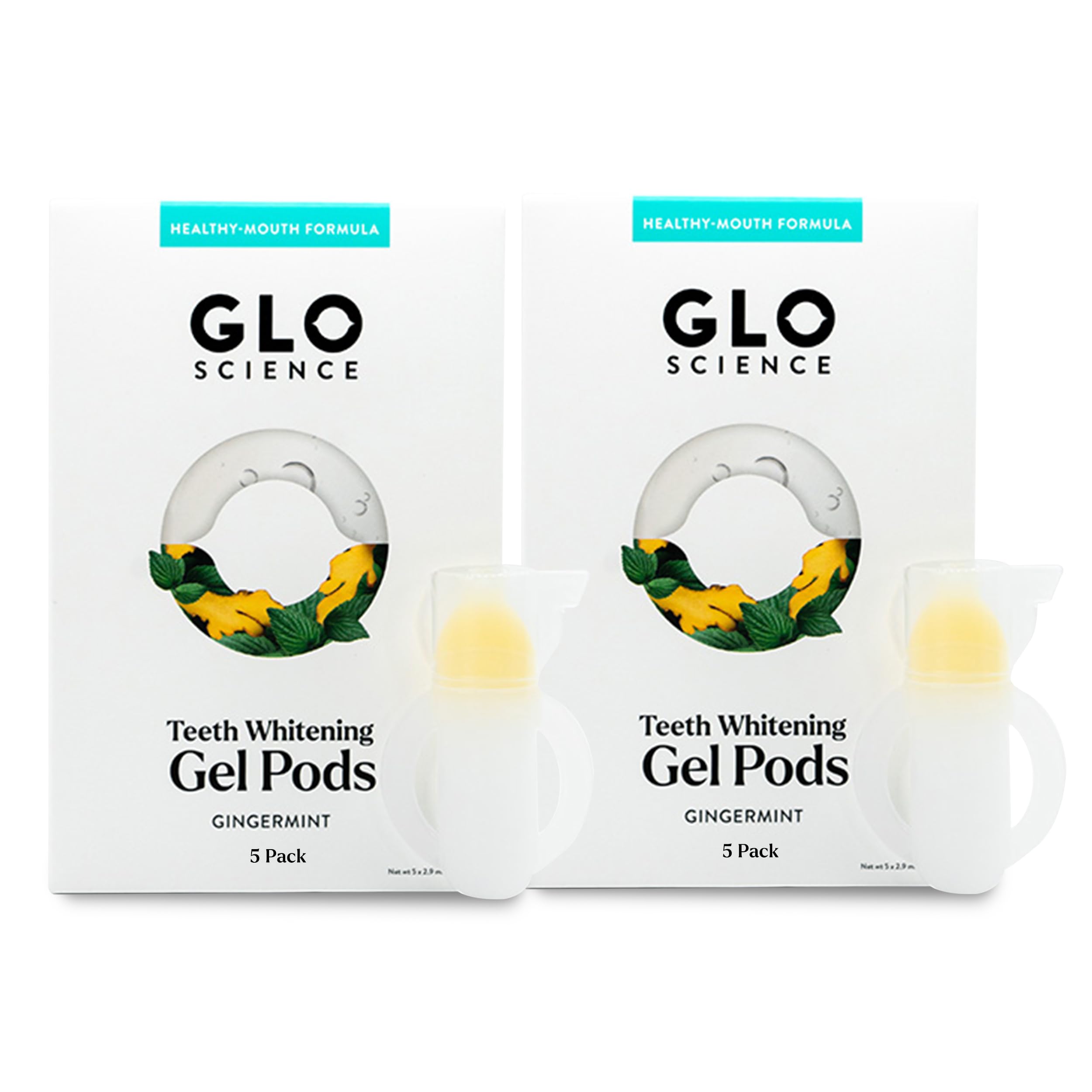 GLO Science So Brilliant whitening gel with Gingermint for at home whitening with gentle ginger aroma
