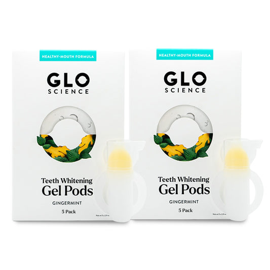 GLO Science So Brilliant whitening gel with Gingermint for at home whitening with gentle ginger aroma