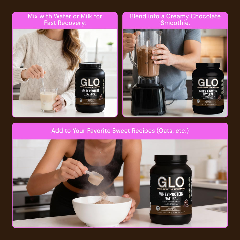 GLO digestive enzymes icons suggest easier digestion and absorption